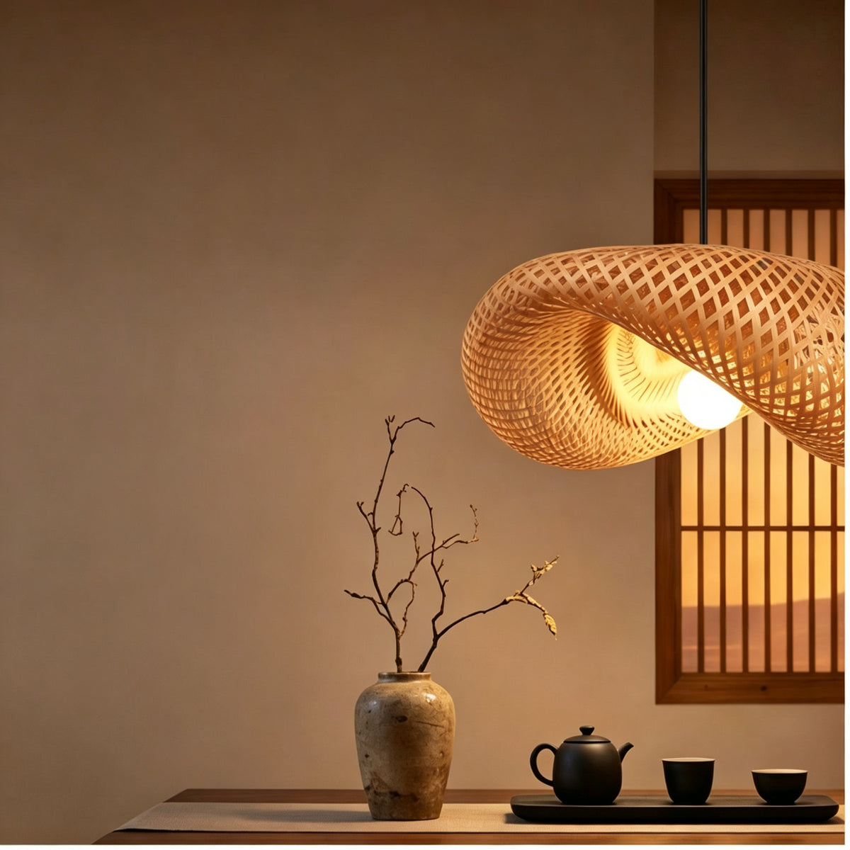 Lampshade + Full Accessory Set (Bulb + Cord) — Dia. 60cm × H 30cm