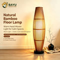 Hand‑Woven Bamboo Dimmable Floor Lamp