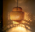 Triple-Tier Bamboo Pendant Lamp | Handmade Natural Home Decor Light